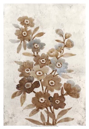 Framed Wildflower Branch I Print