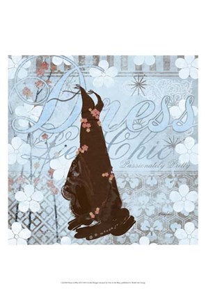 Framed Haute in Blue II Print