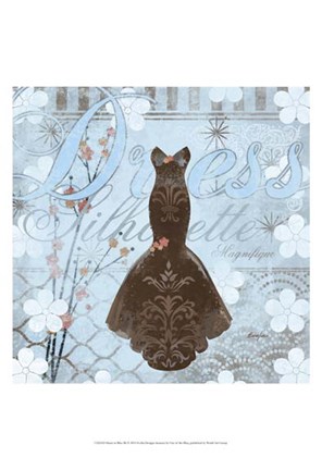 Framed Haute in Blue III Print