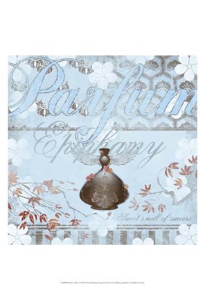 Framed Haute in Blue V Print