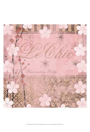 Framed Haute in Pink I Print