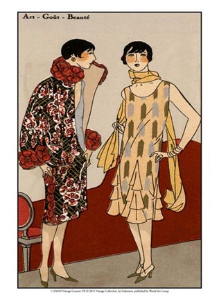 Framed Vintage Couture VII Print