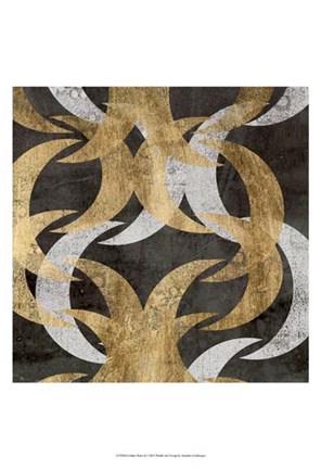 Framed Golden Wave II Print