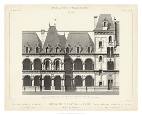 Framed French Facade I Print