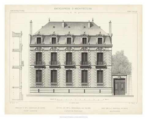 Framed French Facade II Print