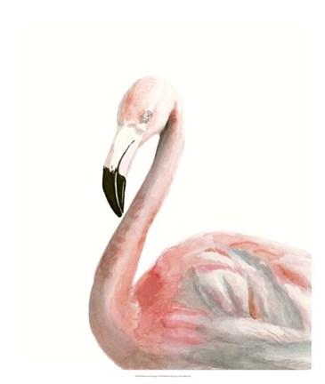 Framed Watercolor Flamingo Print