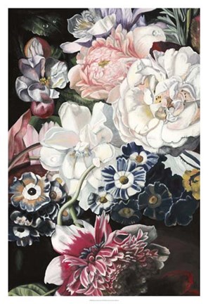 Framed Baroque Botanica I Print