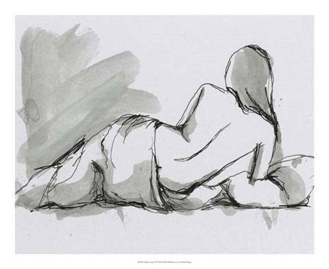 Framed Draped Nude II Print