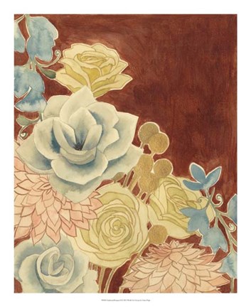 Framed Sunkissed Bouquet II Print