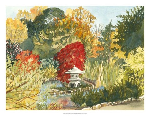 Framed Plein Air Garden III Print