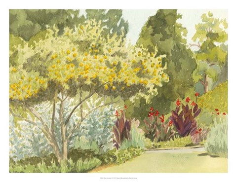 Framed Plein Air Garden VI Print