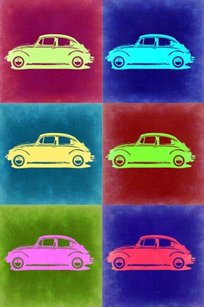Framed VW Beetle Pop Art 2 Print