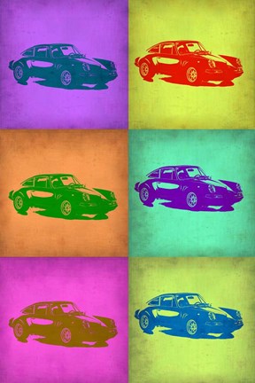 Framed Porsche Pop Art 2 Print