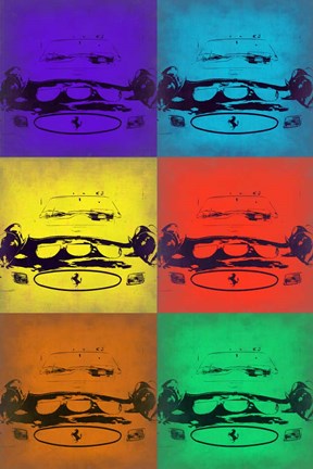 Framed Ferrari Front Pop Art 3 Print