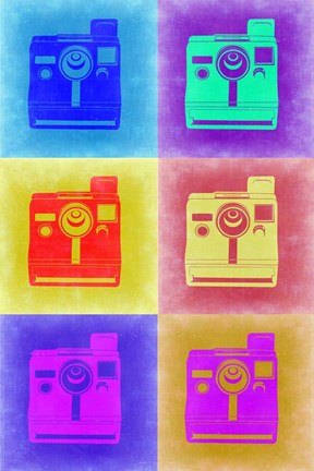 Framed Vintage Polaroid Camera Pop Art 2 Print