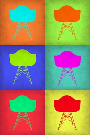 Framed Eames Chair Pop Art 2 Print