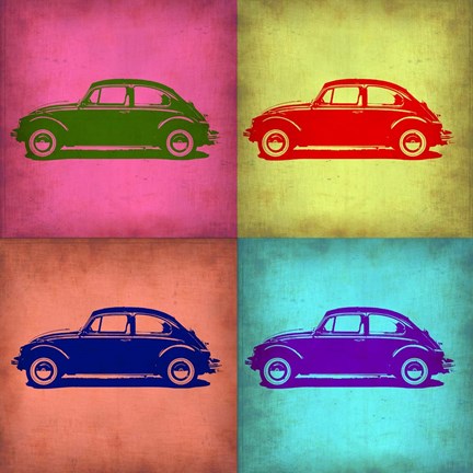 Framed VW Beetle Pop Art 1 Print