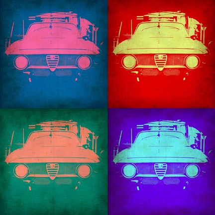 Framed Alfa Romeo Pop Art 1 Print