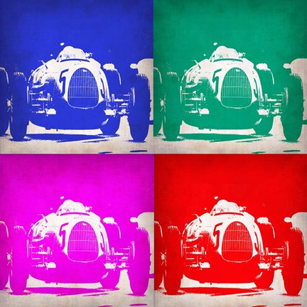 Framed Audi Autounion Pop Art 1 Print