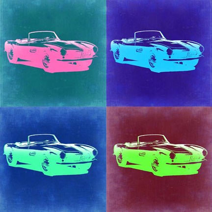 Framed BMW 507 Pop Art 2 Print
