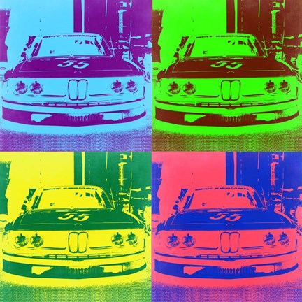 Framed BMW Front Pop Art 3 Print
