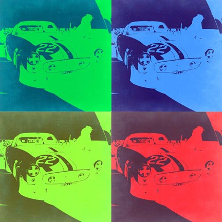 Framed Racing Ferrari Pop Art 2 Print