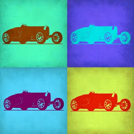 Framed Bugatti Pop Art 1 Print