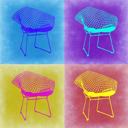 Framed Brickel Chair Pop Art 2 Print