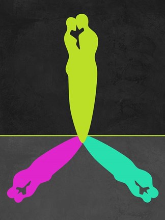 Framed Green Shadow Print