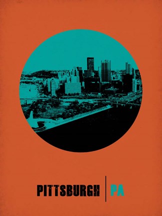 Framed Pittsburgh Circle 1 Print