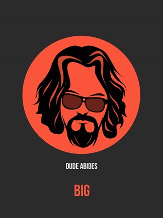 Framed Dude Abides 1 Print