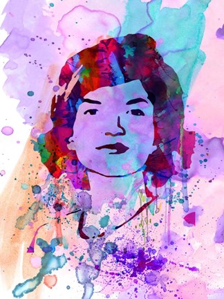 Framed Jackie Kennedy Watercolor Print