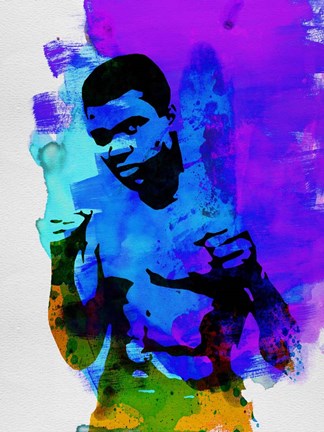 Framed Ali Watercolor Print