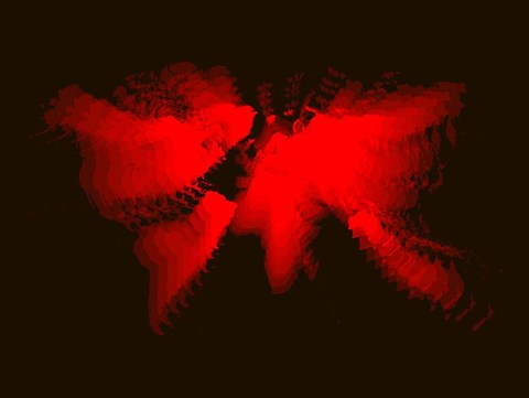 Framed Red and Black Radiant World Map Print