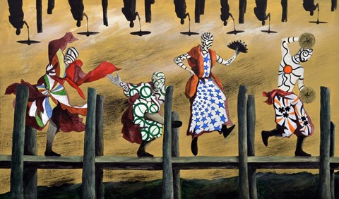 Framed Funky Monks Print