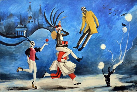 Framed Moscow Night Print