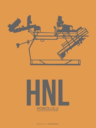 Framed HNL Honolulu Airport 2 Print