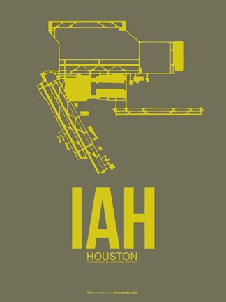 Framed IAH Houston Airport 2 Print