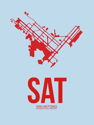 Framed SAT San Antonio Airport 2 Print