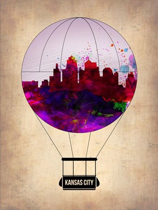 Framed Kansas Air Balloon Print