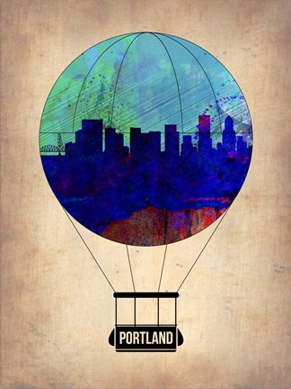 Framed Portland Air Balloon Print