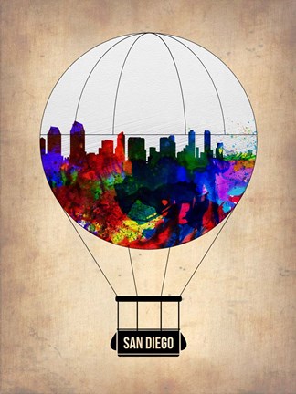 Framed San Diego Air Balloon Print