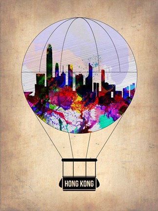 Framed Hong Kong Air Balloon Print