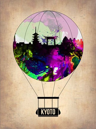 Framed Kyoto Air Balloon Print