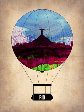 Framed Rio Air Balloon Print