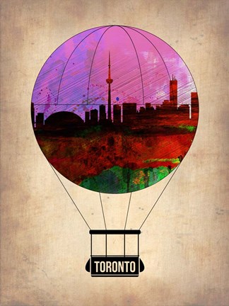 Framed Toronto Air Balloon Print