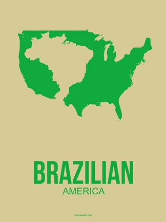 Framed Brazilian America 3 Print