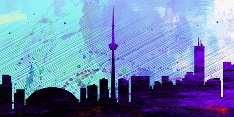 Framed Toronto City Skyline Print