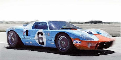 Framed Ford GT 40 Gulf Print