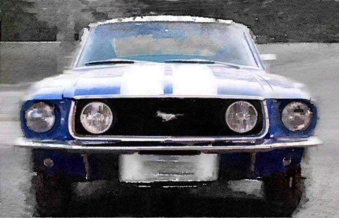 Framed 1968 Ford mustang Front End Print